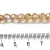 Electroplate Transparent Glass Beads Strands EGLA-A035-T6mm-L17-4