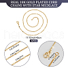 Beebeecraft 6Pcs Brass Star Link Chain Necklaces Set for Women NJEW-BBC0001-04-2