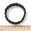 Rhombus Frosted Natural Lava Rock Bead Stretch Bracelets for Women Men BJEW-C097-03A-5