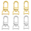 HOBBIESAY 6Pcs 6 Styles Zinc Alloy Swivel Clasps FIND-HY0003-15-1