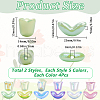 SOFPLATE 48Pcs 12 Styles UV Plated Acrylic Beads MACR-SP0001-26-2