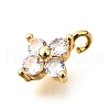 Brass Micro Pave Cubic Zirconia Pendants KK-D356-07D-G-2