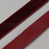 50 Yards Polyester Single Face Velvet Ribbon OCOR-WH0082-161B-1
