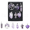 5 Styles Natural Amethyst Pendants G-FS0002-47-1