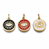 Brass Micro Pave Cubic Zirconia Pendants ZIRC-T014-041G-NF-2