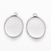 304 Stainless Steel Pendant Cabochon Settings STAS-WH0055-02A-P-1