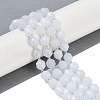 Natural Blue Chalcedony Beads Strands G-O201B-134G-1