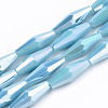 Electroplate Glass Beads Strands X-EGLA-S194-03A-A06-1