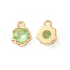 Brass Micro Pave Cubic Zirconia Charms KK-L208-10G-05-1