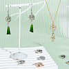  28pcs 7 colors Glass Connector Charms GLAA-PH0002-56P-5