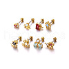 Brass Micro Pave Cubic Zirconia Chandelier Earrings WG0EA97-01-2