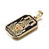 Tarot 304 Stainless Steel Enamel Pendants STAS-M119-09L-G-3