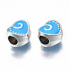 Alloy Enamel European Beads MPDL-T005-002B-RS-3