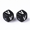 Opaque Acrylic Beads X-SACR-N002-01V-3