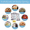 50Pcs OPP Plastic Football Printed Candy Storage Bags ABAG-TAC0014-05-8