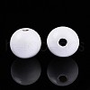Spray Painted Round Natural Schima Wood Beads WOOD-A018-14mm-30-2