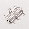 Tarnish Resistant Rectangle 304 Stainless Steel Box Clasps STAS-L183-04-1