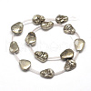 Buddha Natural Pyrite Beads Strands G-I125-55-2
