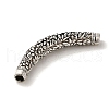 Tibetan Style Alloy Carved Flower Tube Beads TIBEB-L007-10AS-2
