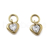 304 Stainless Steel Rhinestone Pendants STAS-D302-09G-1