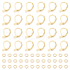 BENECREAT 40Pcs Brass Leverback Earring Findings KK-BC0013-03G-1