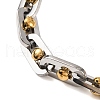 201 Stainless Steel Oval Link Chain Bracelets BJEW-B078-117B-2