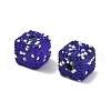Cube Shape Polymer Clay Rhinestone Beads CLAY-NH0001-08A-2