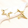 Ion Plating(IP) 304 Stainless Steel Stud Earrings for Women STAS-D084-25G-1