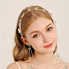 Zinc Alloy Rhinestone Hair Bands OHAR-WH20007-01B-G-5