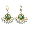 Handmade Evil Eye Lampwork Leberback Earrings EJEW-MZ00352-3