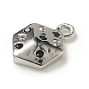 Brass Micro Pave Cubic Zirconia Charms KK-I276-39P-2