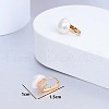 Elegant Copper Half Circle Pearl Clip-on Earrings for Women. WZ3764-5
