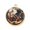 Resin Shell Pendants RESI-D054-02LG-03-2