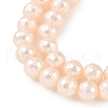 Electroplated Shell Pearl Beads Strands BSHE-C007-A02-01-4