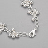 Brass Grape Charm Bracelets For Women BJEW-BB12487-2