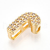 Brass Micro Pave Cubic Zirconia Charms KK-N254-217G-J-2
