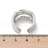 Brass Adjustable Open Cuff Rings for Women RJEW-C129-02P-5