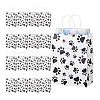 Rectangle with Paw Print Pattern Paper Storage Bags with Handle ABAG-WH0046-38B-8