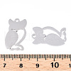 Non-Tarnish 201 Stainless Steel Stamping Blank Tag Pendants STAS-T008-018-1-3