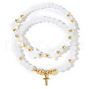 2Pcs 2 Styles Bohemian Style Handmade Glass Beads Stretch Bracelet & Charm Bracelet Set NU3677-5