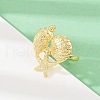 Ocean Theme Brass Cuff Rings RJEW-C135-01G-03-2