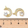 Brass Micro Pave Cubic Zirconia Pendants KK-Q068-48B-G-3
