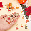 24Pcs 12 Styles Alloy Enamel Pendant Decorations HJEW-PH01903-3
