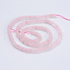 Natural Rose Quartz Beads Strands G-P354-13-4x2mm-2