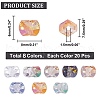 AHADERMAKER 160Pcs 8 Style Transparent Electroplate Glass Beads Strands EGLA-GA0001-14-3