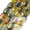 Natural Banded Agate Beads Strands G-K392-B05-13x18mm-2