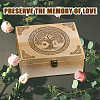 Rectangle Wooden Memory Keepsake Boxes with Lids CON-WH0101-030-7