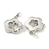 Brass with Clear Cubic Zirconia with Sea Shell Pendant KK-Q820-12P-2