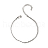 Brass Rope Chain Bracelets for Women BJEW-G735-08P-4