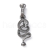Brass Micro Pave Cubic Zirconia Fold Over Clasps KK-D360-13B-1